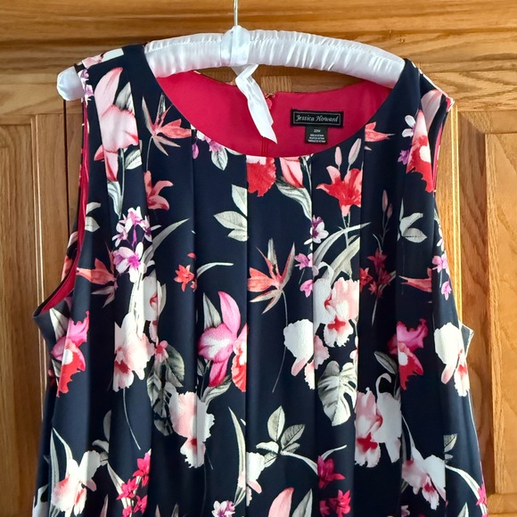 Jessica Howard Pink and Navy Floral Dress - Picture 3 of 5